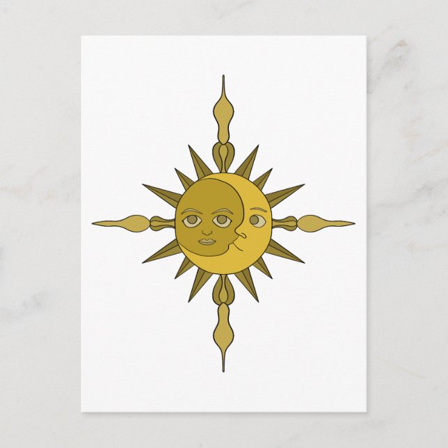 Postal El sol y la luna (Anverso)