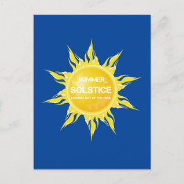 Postal El solsticio de verano azul es el día más largo de