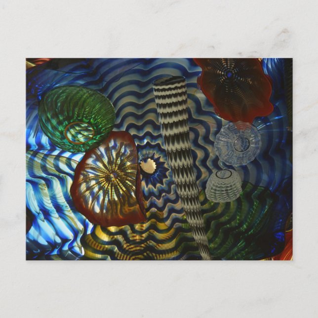 Postal El soplar de cristal creativo (Anverso)