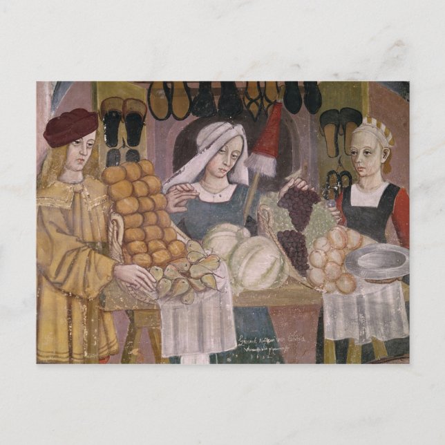 Postal El soporte de los vendedores de la fruta (Anverso)