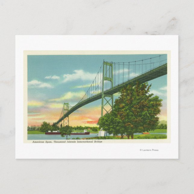 Postal El span estadounidense de la visión del puente int (Anverso)