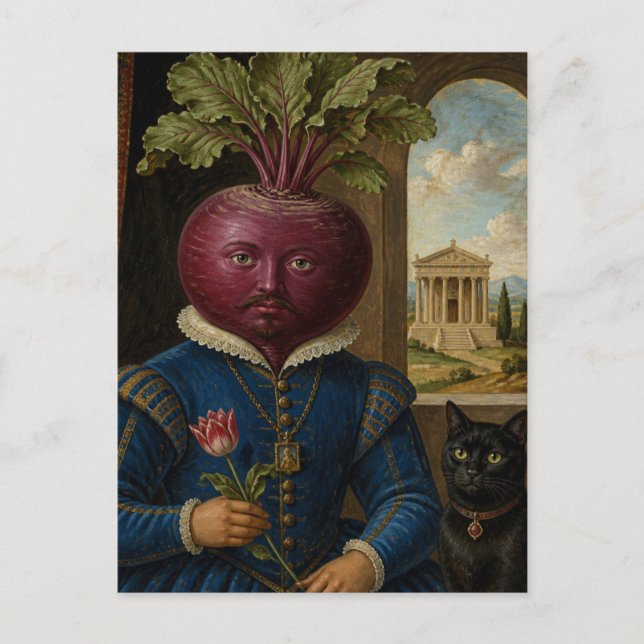 Postal El Sr. Beet y su gato (Anverso)