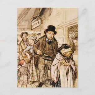 Postal El Sr Toad Compra Un Billete por Arthur Rackham