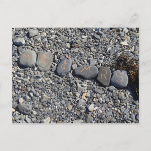 Postal El Sr. y la Sra. Beach Rocks en el Bar Harbour