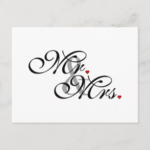Postal El Sr. y la Sra. Husband Esposa a sus recién casad