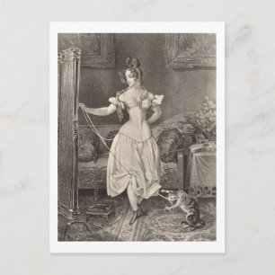 Postal El Stay-lace, grabado por Alfred Leon Lemercier (