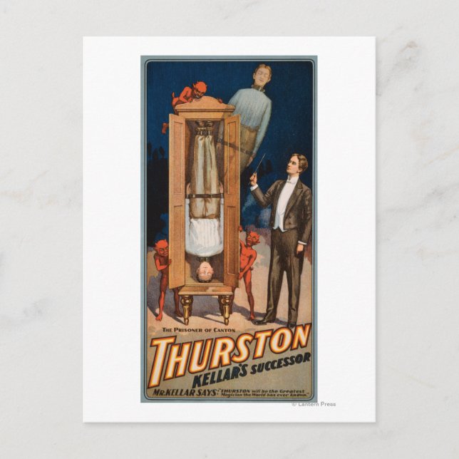 Postal El sucesor del Poster mágico Thurston Kellar (Anverso)
