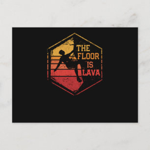 Postal El suelo es roca lava Fun escalando rocas