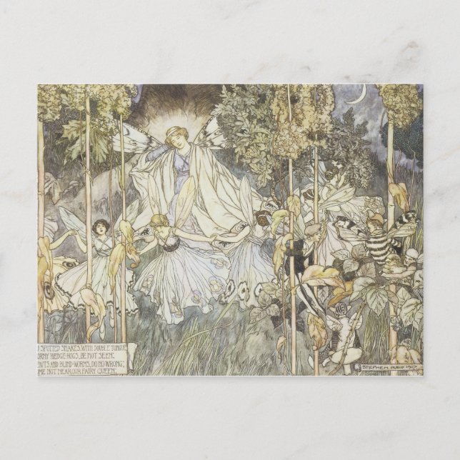 Postal El sueño de Fairy MidSummer Night 1907 (Anverso)