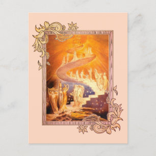 Postal El sueño de Jacob de William Blake