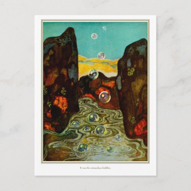 Postal El sueño de los sueños: Burbujas milagrosas (Anverso)