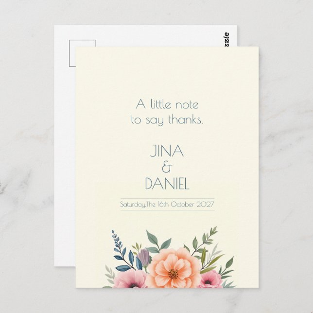 Postal El sueño de Peach y Petal (Anverso / Reverso)