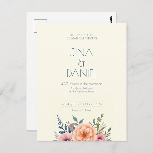 Postal El sueño de Peach y Petal (Anverso / Reverso)