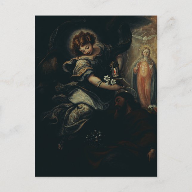 Postal El sueño de San José (Anverso)