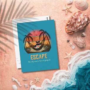 Postal El sueño de un gato tropical de Guay