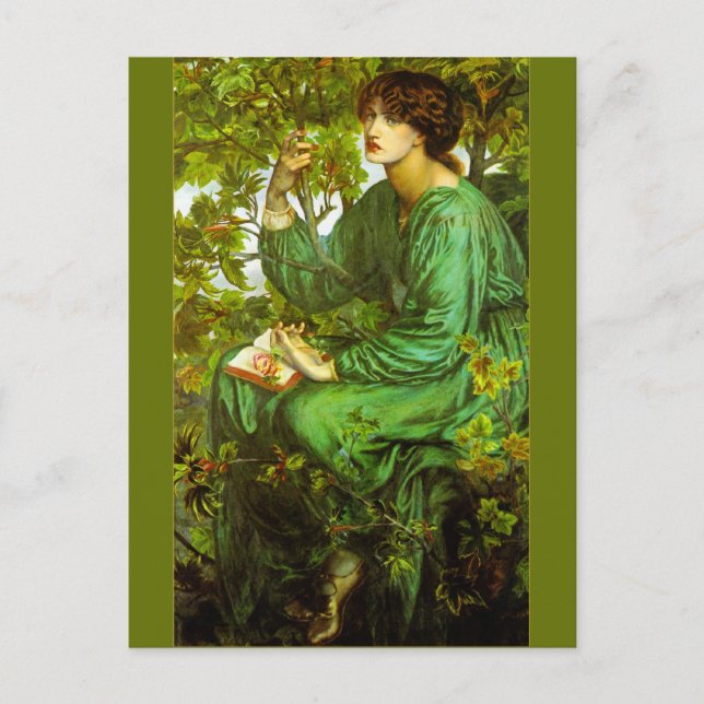 Postal El sueño del día de Dante Gabriel Rossetti (Anverso)