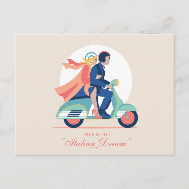 Postal El sueño italiano: el Lotus blanco (Anverso)