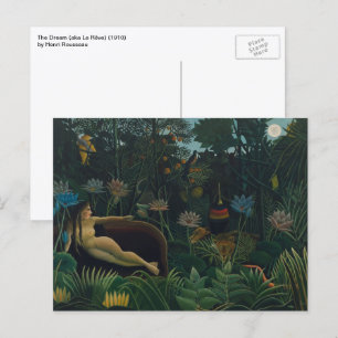 Postal El Sueño (Le Rêve Exotique) por Henri Rousseau