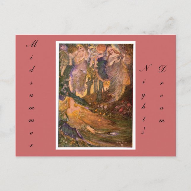 Postal El sueño nocturno de verano (Anverso)