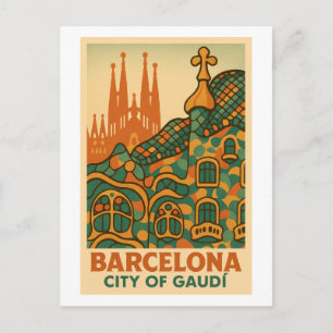 Postal El sueño retro de Gaudí – Viajes a Barcelona