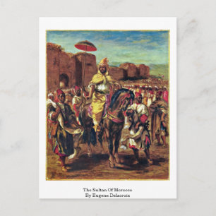 Postal El Sultán De Marruecos Por Eugene Delacroix