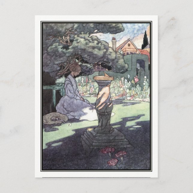 Postal El Sundial de Charles Robinson (Anverso)