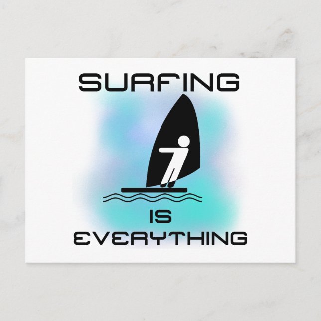 Postal El surf es todo camisetas y regalos (Anverso)