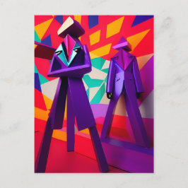 Postal El surrealismo Ken Gage del nuevo orden de oleada