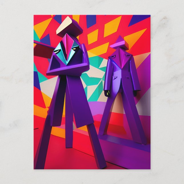 Postal El surrealismo Ken Gage del nuevo orden de oleada (Anverso)