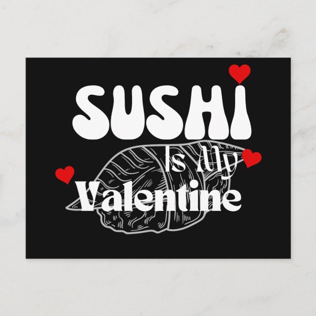 Postal El Sushi Es Mi Valentín (Anverso)