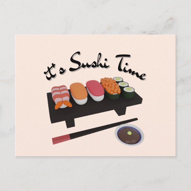Postal El Sushi Es Mi Valentín (Anverso)