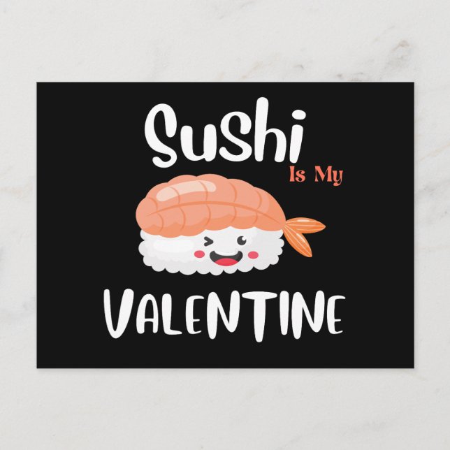 Postal El Sushi Es Mi Valentín (Anverso)