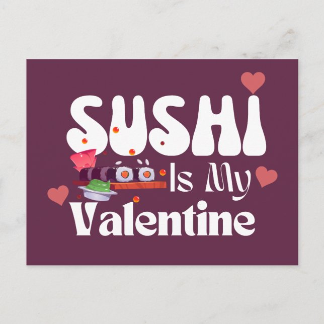 Postal El Sushi Es Mi Valentín (Anverso)