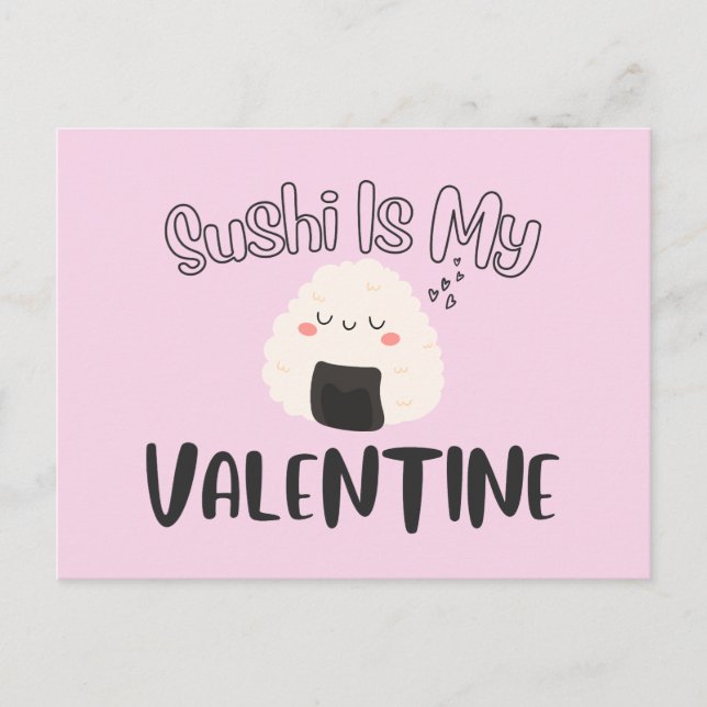 Postal El Sushi Es Mi Valentín (Anverso)