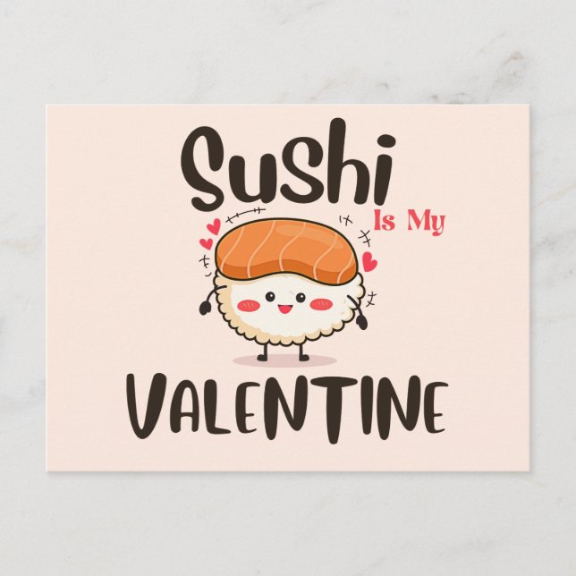 Postal El Sushi Es Mi Valentín (Anverso)
