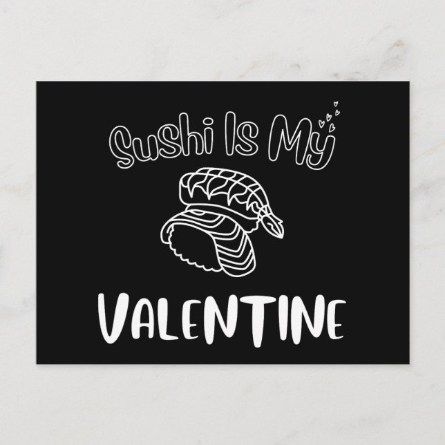 Postal El Sushi Es Mi Valentín (Anverso)