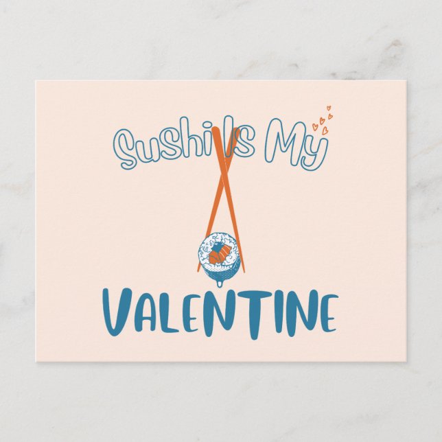 Postal El Sushi Es Mi Valentín (Anverso)