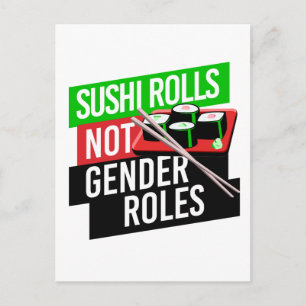 Postal El sushi no tiene roles de género
