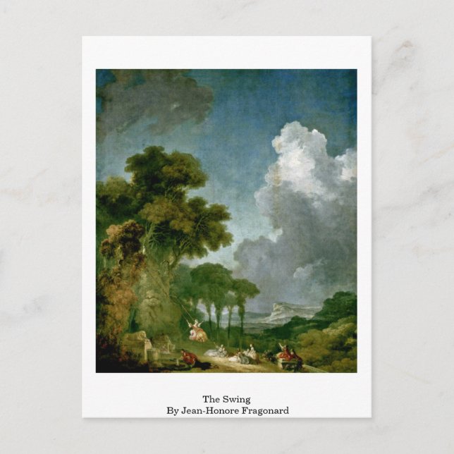 Postal El Swing De Jean-Honore Fragonard (Anverso)