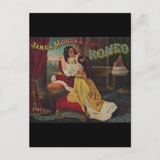 Postal El tabaco de mascar a Romeo de James Moran y Co
