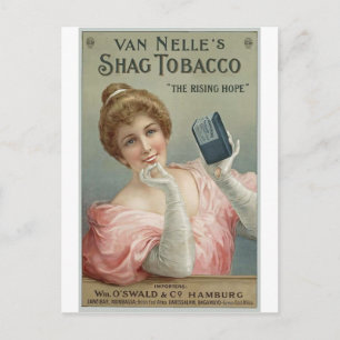 Postal El tabaco Shag de Van Nelle en 1905