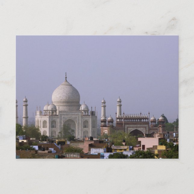 Postal el Taj Mahal domina la ciudad de Agra (Anverso)