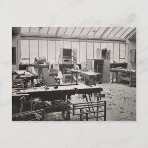 Postal El taller del carpintero, de los talleres de la