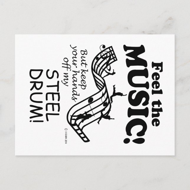 Postal El Tambor De Acero Siente La Música (Anverso)
