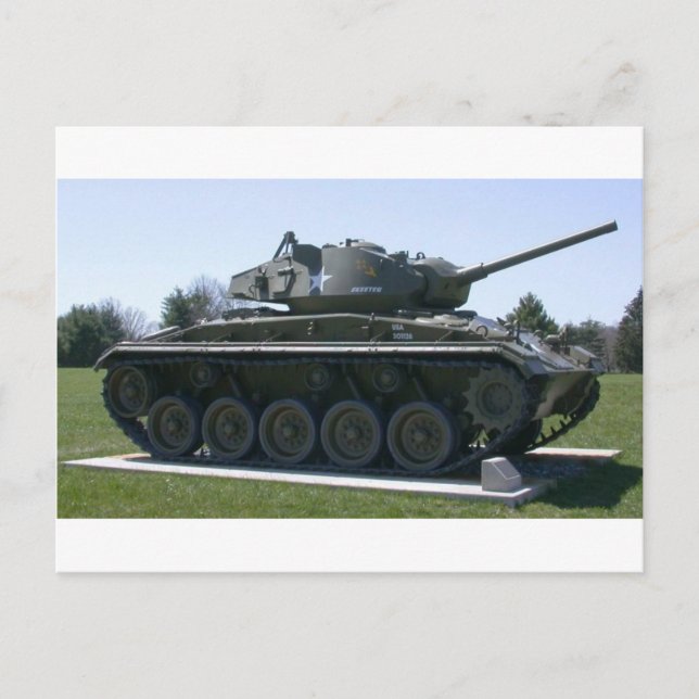 Postal El tanque ligero de M24 Chaffee (Anverso)