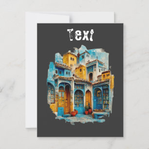 Postal El tapiz azul: La elegancia clásica de Chefchaouen