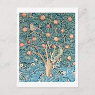 Postal El tapiz de los pájaros carpinteros, detalles de l