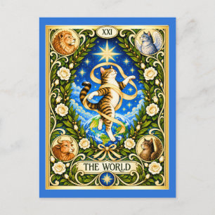 Postal El Tarot de Gatos del Mundo - Finalización y Total