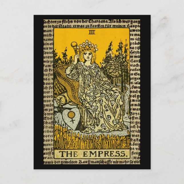 Postal El tarot de la emperatriz (Anverso)