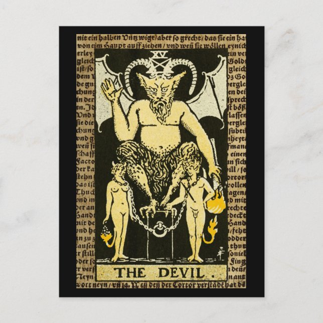Postal El Tarot del diablo (Anverso)